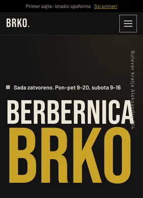 Kako izgleda sajt Berbernica Brko na telefonu